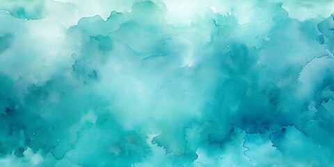 Watercolor Texture Paint in Teal Color for Creative Backgrounds and Wallpapers