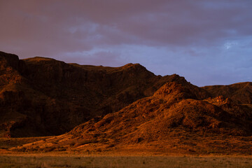 Rocks in the Ili River valley not far from Almaty