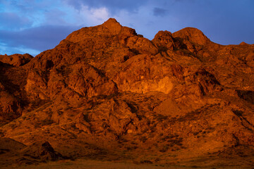 Rocks in the Ili River valley not far from Almaty