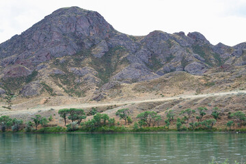 Rocks in the Ili River valley not far from Almaty