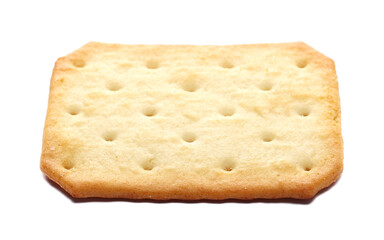 Cracker biscuit isolated on white background