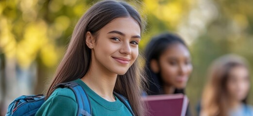 Fototapeta premium Smiling Student Girl