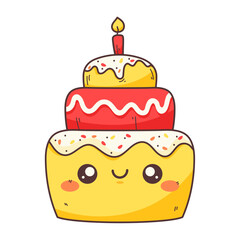 kawaii birthday cake cute