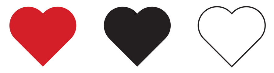 Red heart shape sticker isolated