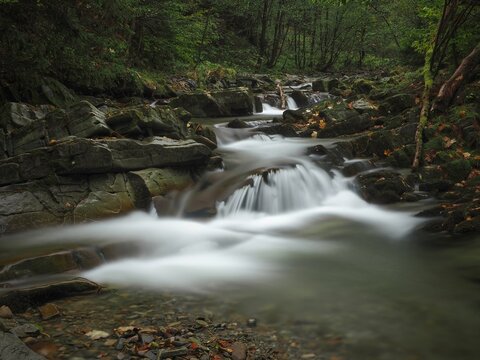 Dolina Zimnika - Beskid Śląski 
G&oacute;rski potok z kaskadami