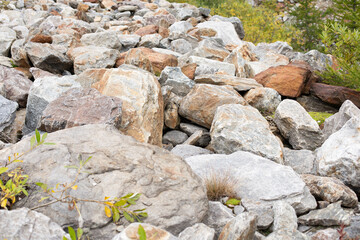 Mountain stones in the mountains.