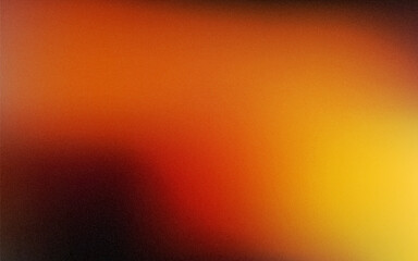 Abstract black and orange light liquid background. Gradient mesh effect bright color blend. Blurred colorful mix fluid and grain grunge texture gradation, vector noise blur abstract background