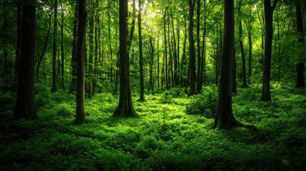 Fototapeta premium Lush Green Forest