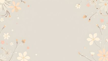 Obraz premium Beautiful floral Greeting card template. .AI generated image, ai