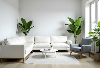 modern living room with sofa