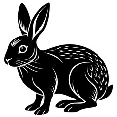 illustration of a rabbit vector silhouette