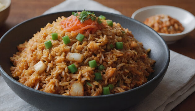 kimichi fried with in a bowl