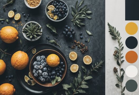 Background or cover for recipes, menus, drinks and desserts