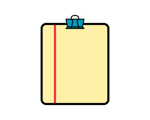 Illustration of notes, notebook, paper for memo or writing a note