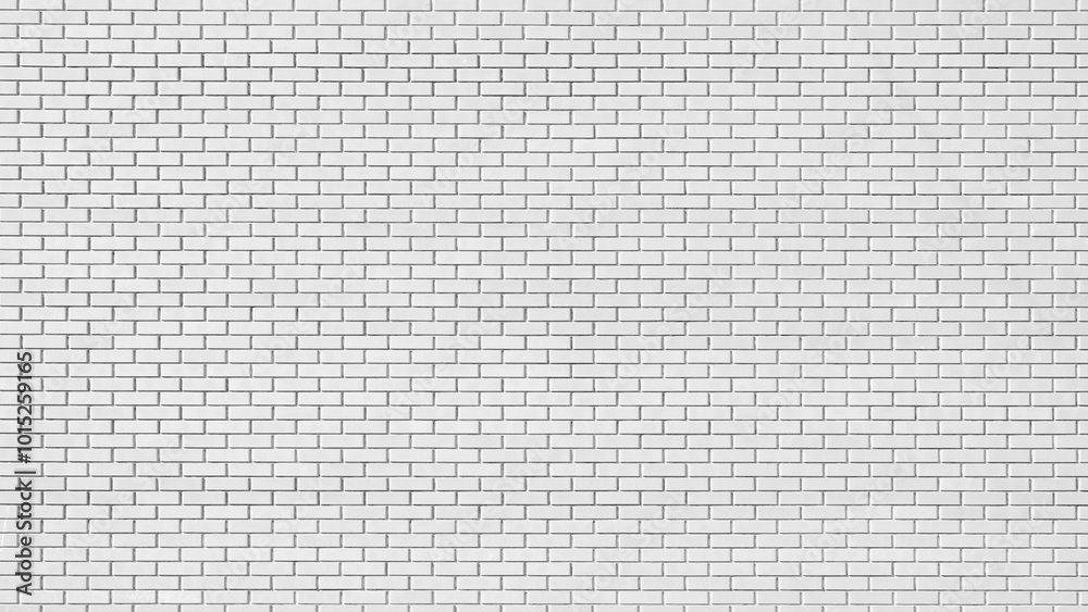 Poster a white brick wall with no design or pattern background, wall is plain and simple. bricks are unifor