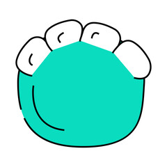 elephant animal hoof print line icon vector. elephant animal hoof print sign. isolated symbol illustration