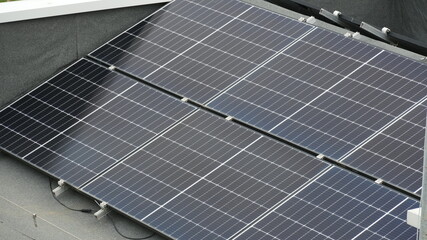 solar panels on roof
