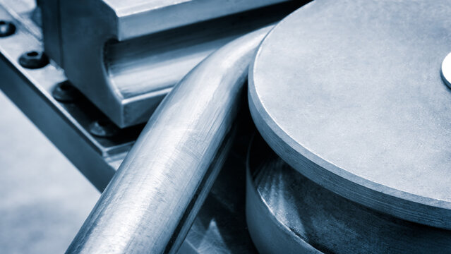 industrial device for bending of metal pipes and plates,  industrial concept