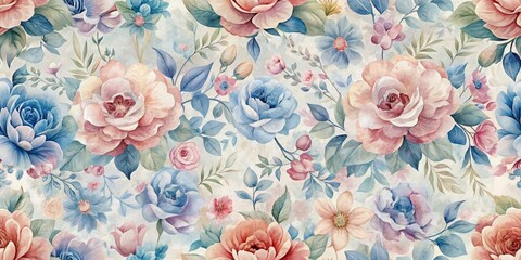 Cute floral watercolor motifs