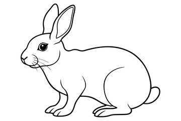 rabbit silhouette vector illustration