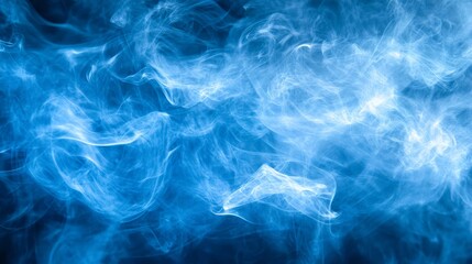 Obraz premium Ethereal Blue Smoke Swirls - Mysterious and Captivating Atmosphere