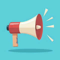 Megaphone ıcon isolated on white background, perfect for communication or announcement