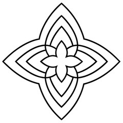 black and white flower