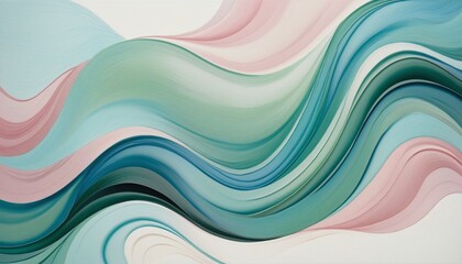 Fototapeta premium Abstract Fluidity with LightBlue and Cyan Hues