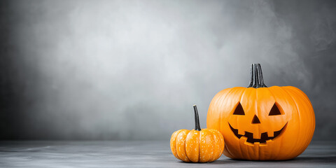 halloween pumpkin on wooden background