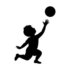 child playing basketball