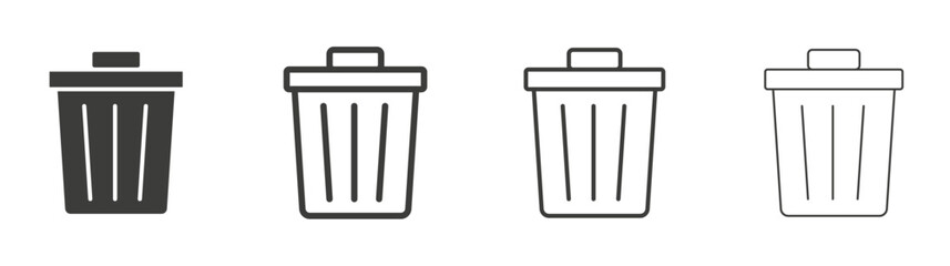 Bin liner icon vector set.