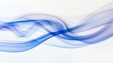 Obraz premium Flowing Blue and White Abstract Waves