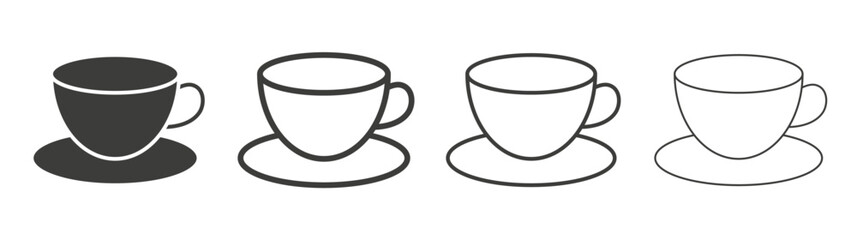 Coffee liner icon vector set.