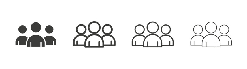 Community liner icon vector set.