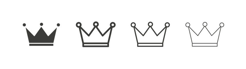 Crown liner icon vector set.