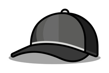 Gray backdrop baseball cap vector illustration simple and modern design concept