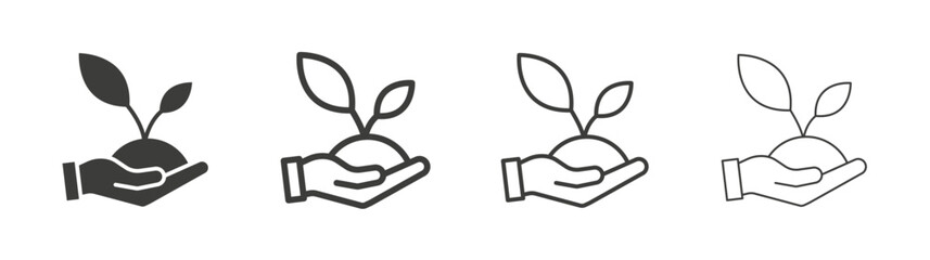 Environment liner icon vector set.