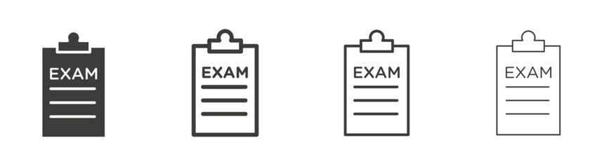 Exam liner icon vector set.