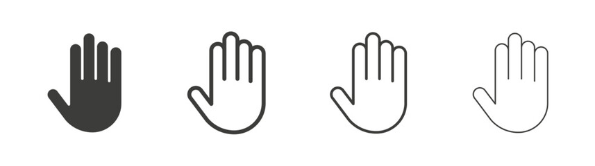 Hand liner icon vector set.