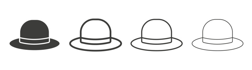 Hat liner icon vector set.