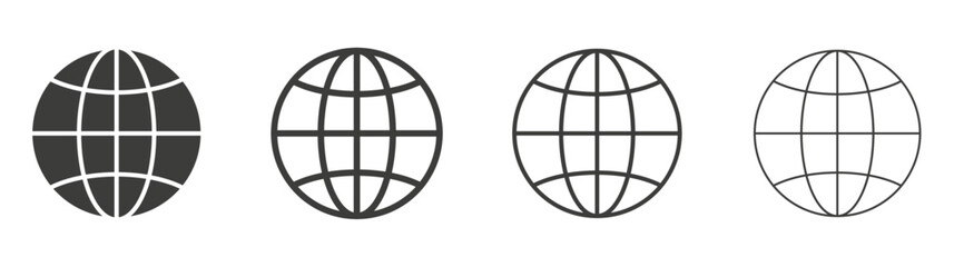 Internet liner icon vector set.