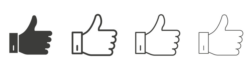 Like liner icon vector set.