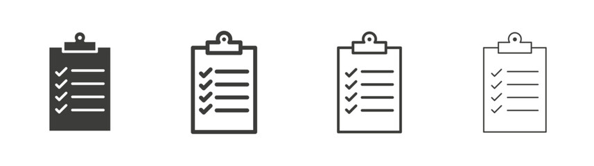 List liner icon vector set.