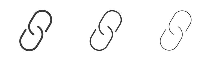 Link liner icon vector set.