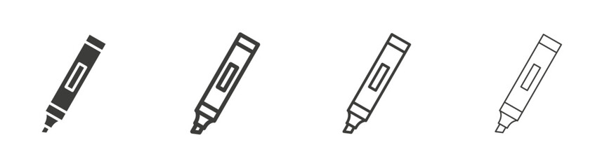 Marker liner icon vector set.