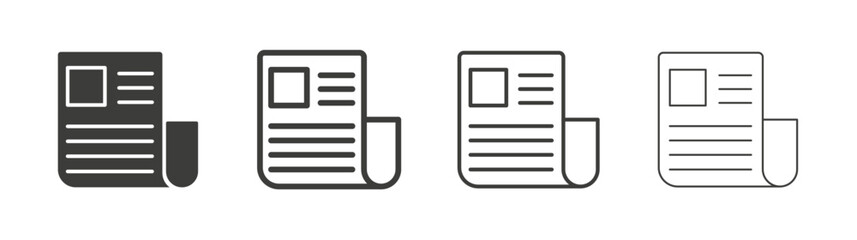 News liner icon vector set.