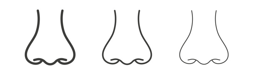 Nose liner icon vector set.