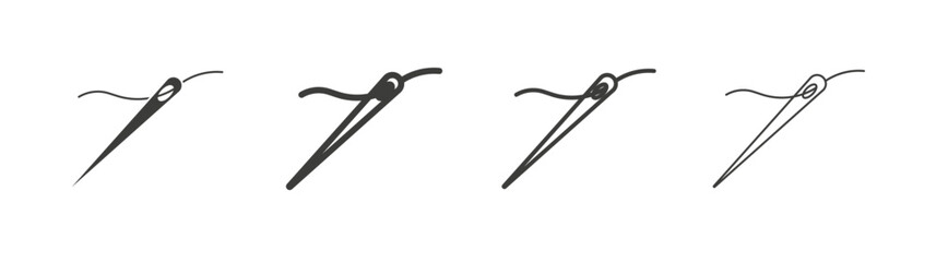 Needle liner icon vector set.