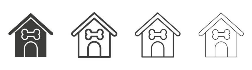 Pet house liner icon vector set.