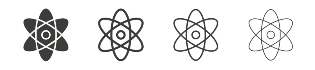 Physics liner icon vector set.
